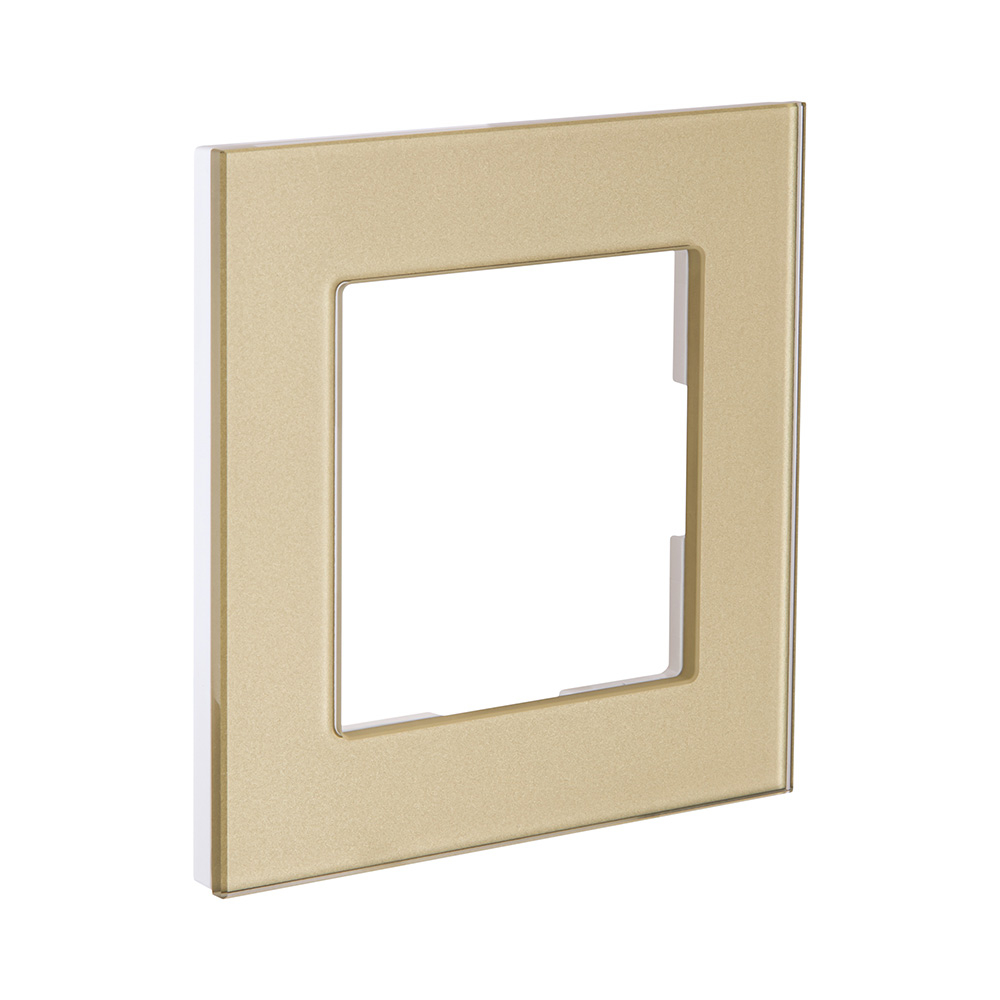 Рамка 1-постовая, стекло золотой Kollinger Asthetik AS1GD