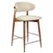 Полубарный стул Mod, бежевое букле, ножки цвета орех