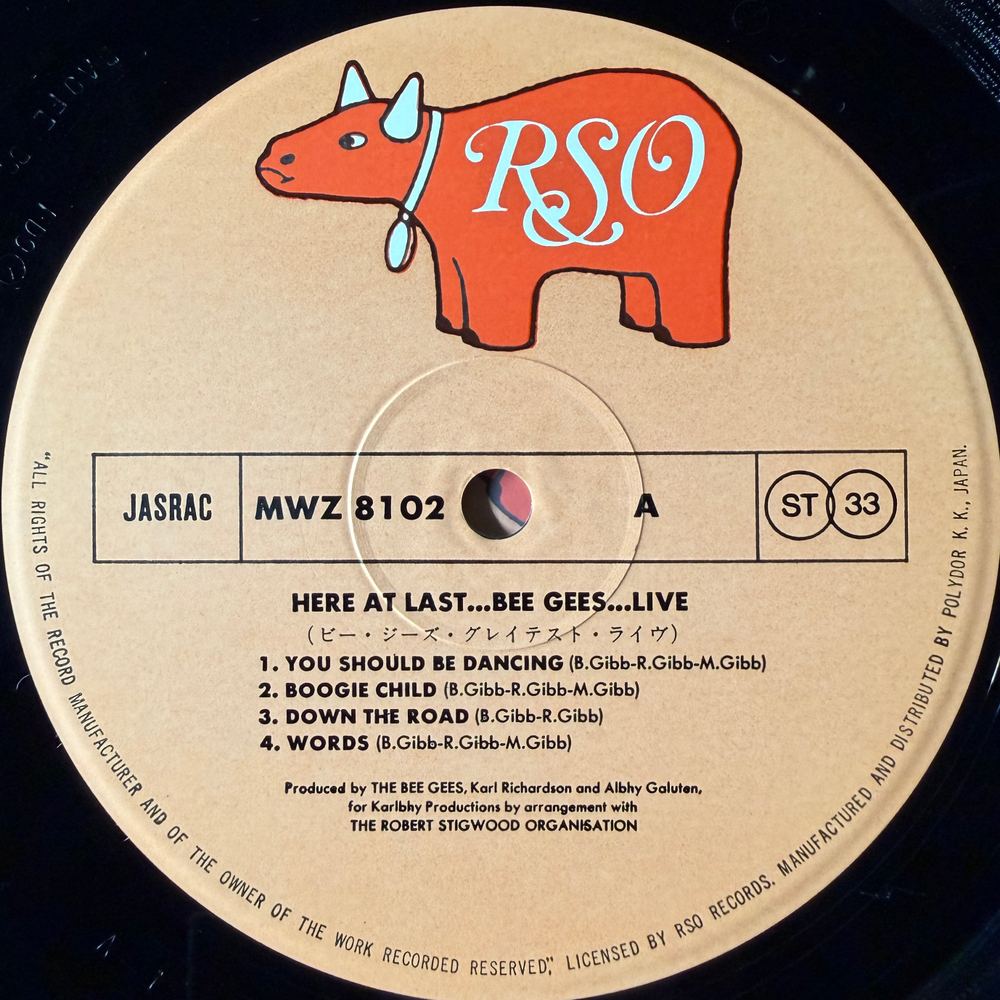 Bee Gees – Here At Last - Live 2LP (Япония 1977г.)