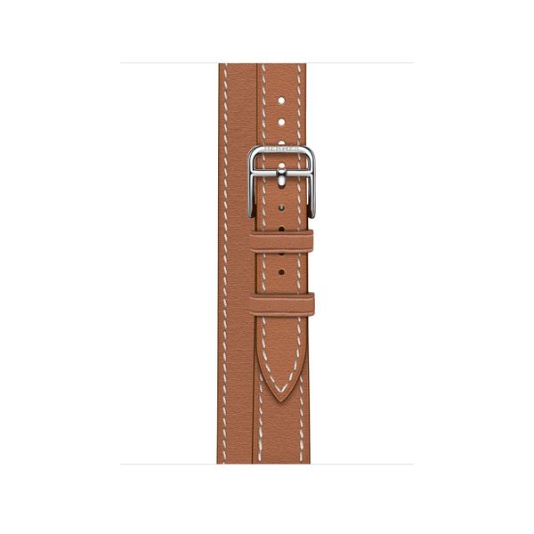 Умные часы Apple Watch Series 7 Hermès GPS + Cellular 41mm Silver Stainless Steel Case with Attelage Double Tour (Gold)