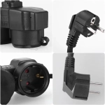 Удлинительный кабель Schuko IP44 с 2 розетками 22 см