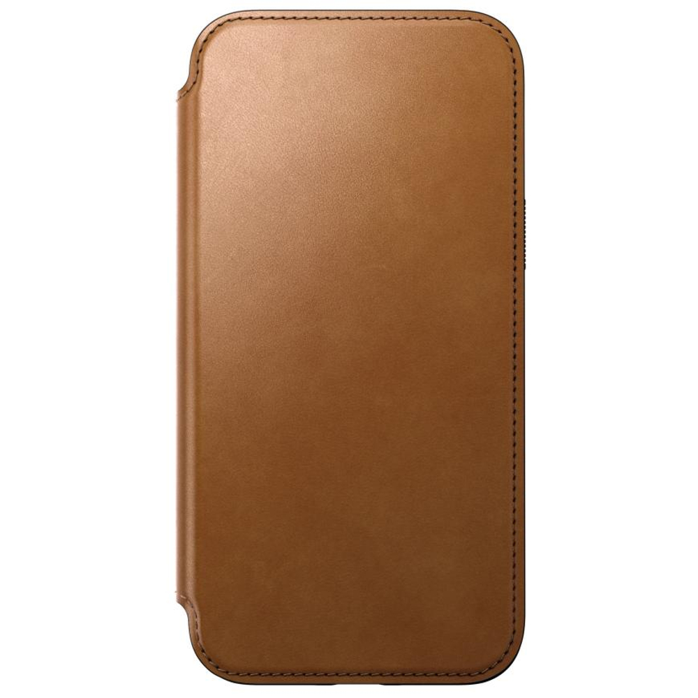 Кожаный чехол-книжка MagSafe Nomad Modern Leather Folio для iPhone 15 Pro Max Чехол из натуральной цельнозерновой кожи ECCO. Вмещает до трёх карт