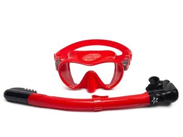 Набор маска+трубка Sargan Агидель красный/темно-красный