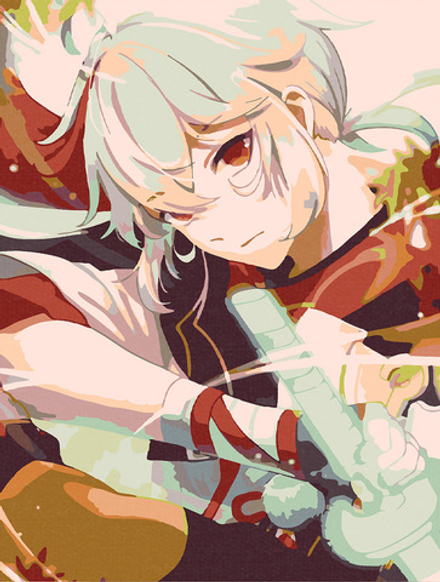 Картина по номерам Геншин Импакт Кадзуха