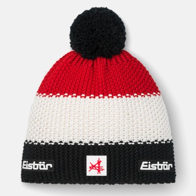 Шапка EISBAR Star Pompon MU SA (330) schwarz-white-ketchup