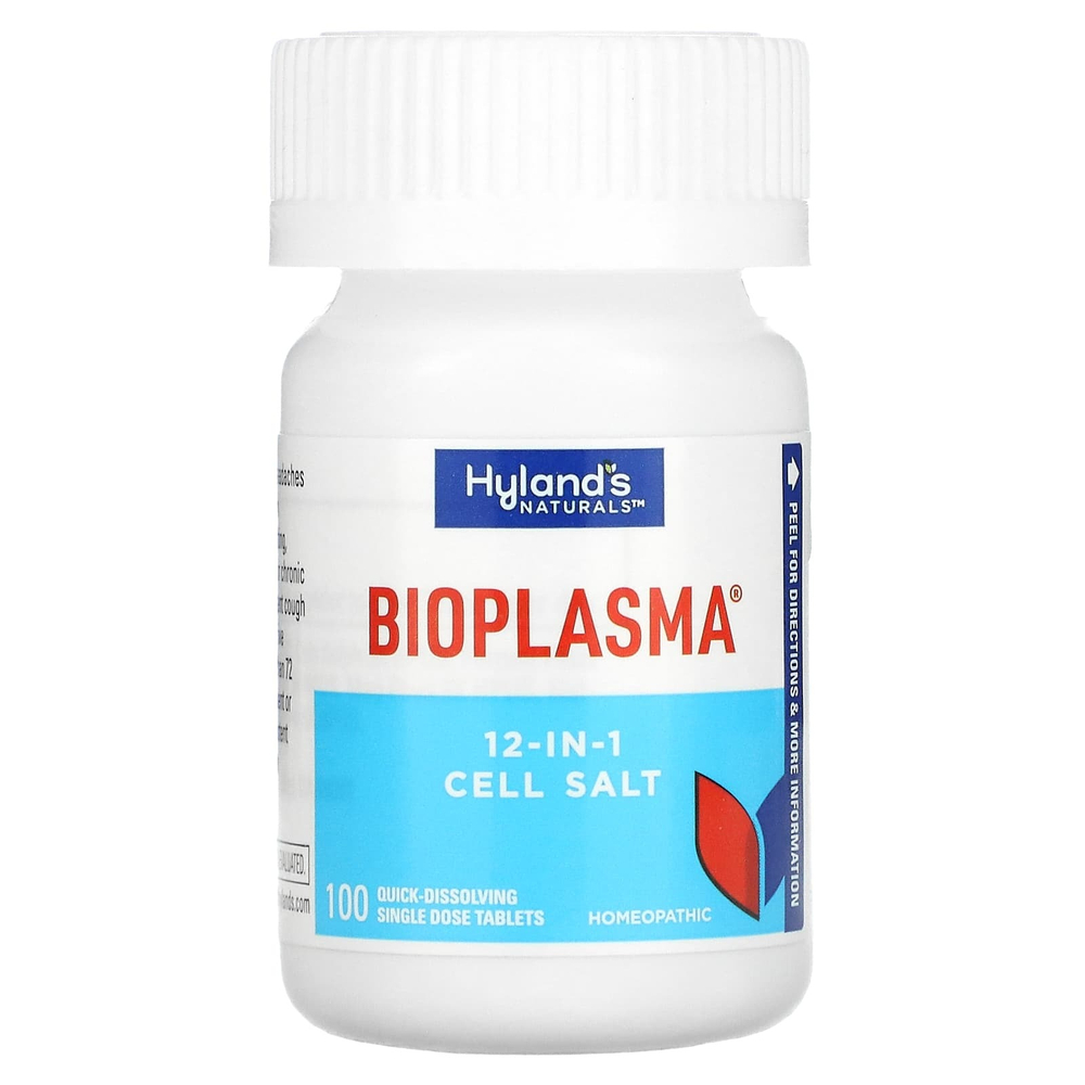 Hyland's Naturals, Bioplasma®, клеточная соль 12-в-1, 100 доз в одной быстрорастворимой таблетке