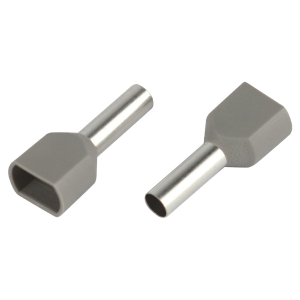 Наконечник-гильза ЭРА NO-225-105 (двойной) НШвИ 4,0-12 с изолированным фланцем (упаковка 50 шт.) | Наконечники слаботочные