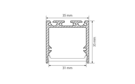 Профиль с рассеивателем Arlight SL-LINE-3535-2500 ANOD+OPAL 020462