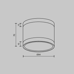 Потолочный светильник Technical C120CL-GX53-W
