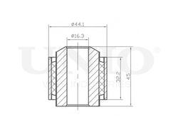 Сайлентблок внешний заднего верхнего рычага UNIO RMP-20467