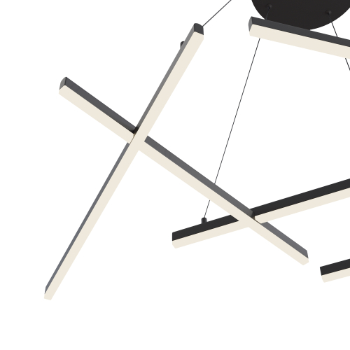 Подвесная светодиодная люстра Maytoni Line MOD016PL-L80BK