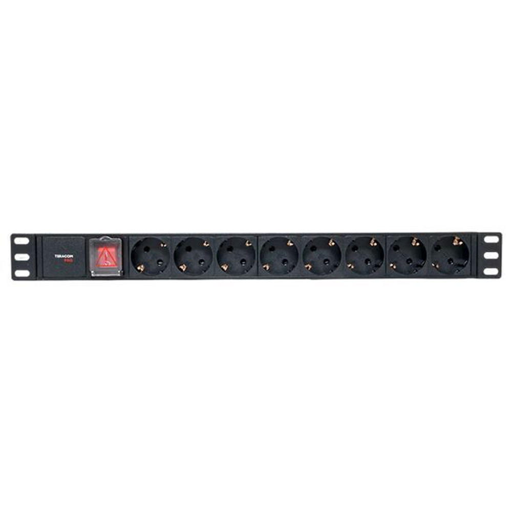 Блок розеток 19", 8 розеток EKF TRP-HPD-LS-10A-8SH-C14