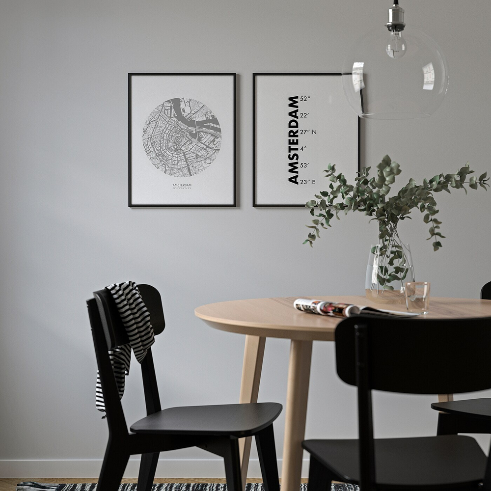 IKEA BILD  (ИКЕА БИЛД)  -  Плакат, план города, Амстердам, 40x50 см.