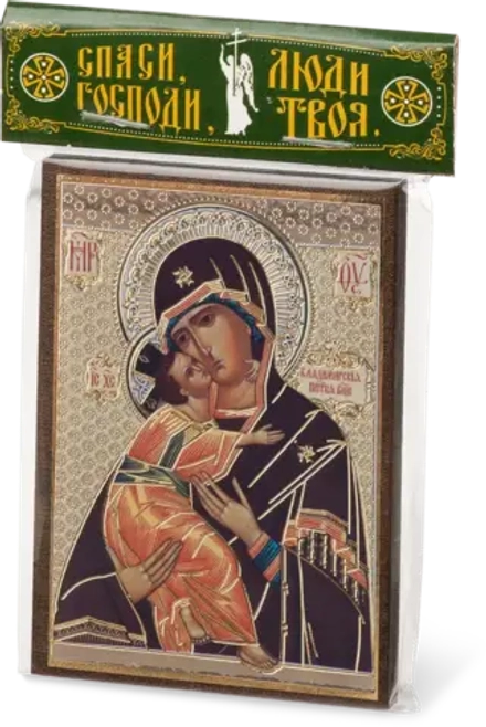 Икона БМ "Владимирская" вид 2, 6х9 на МДФ-6