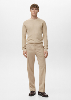 Хлопковый джемпер с микроструктурой