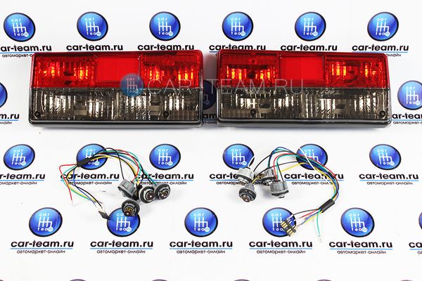 Задние фонари ВАЗ 2105, 2107 красно-серые с патронами