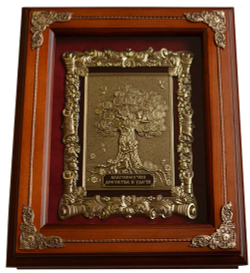 Деревянная ключница настенная "Денежное дерево"