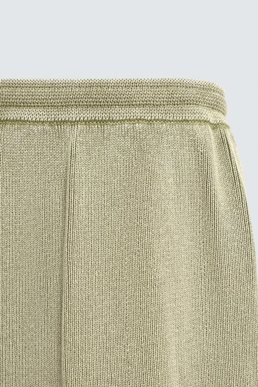 ZARA БРЮКИ ИЗ РЕЛЬЕФНОГО ТРИКОТАЖА, ЗЕЛЕНЫЙ