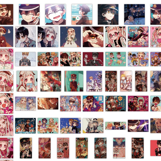 Наклейки для стикер бомбинга Туалетный мальчик Ханако-кун (60 шт.)