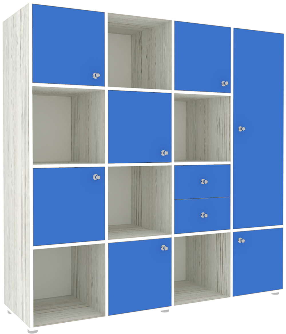 Стеллаж КарИВи Джери 2 Винтерберг Светло-синий, голубой