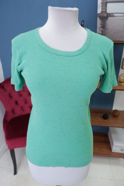 Футболка зеленая базовая 46 размер