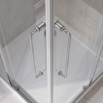 Душевой уголок Cezares RELAX-304-A-2-100-C-CR, 100х100х200, профиль хром, стекло прозрачное