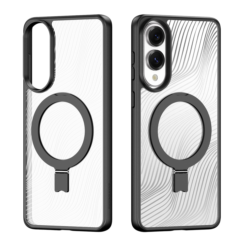 Защитный чехол с поддержкой MagSafe от Dux Ducis для Samsung Galaxy S25 Edge, серия Aimo Mag (версия с магнитной откидной подставкой)