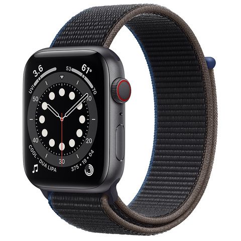 Умные часы Apple Watch Series 6 GPS + Cellular 44мм Aluminum Case with Sport Loop (Charcoal)