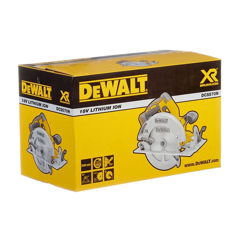 DeWalt DCS570N аккумуляторная дисковая пила (без АКБ и ЗУ)