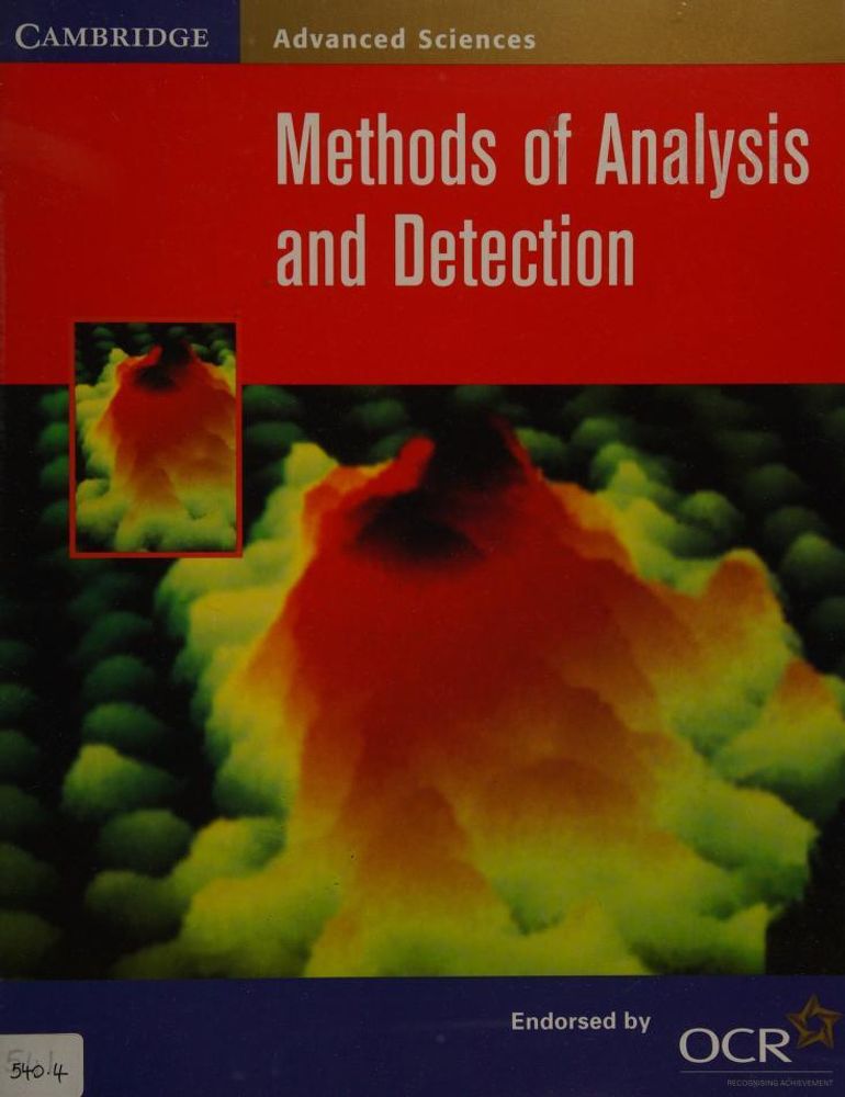 Methods of Analysis and Detection  (Cambridge Advanced Sciences)