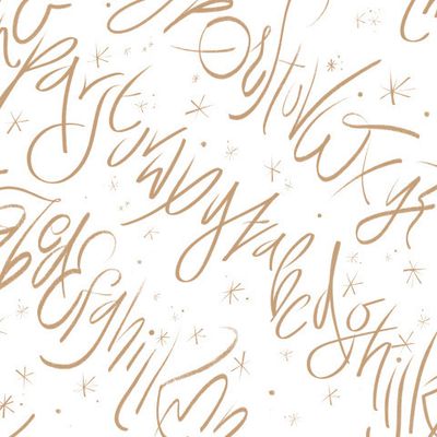 Золотые буквы на белом