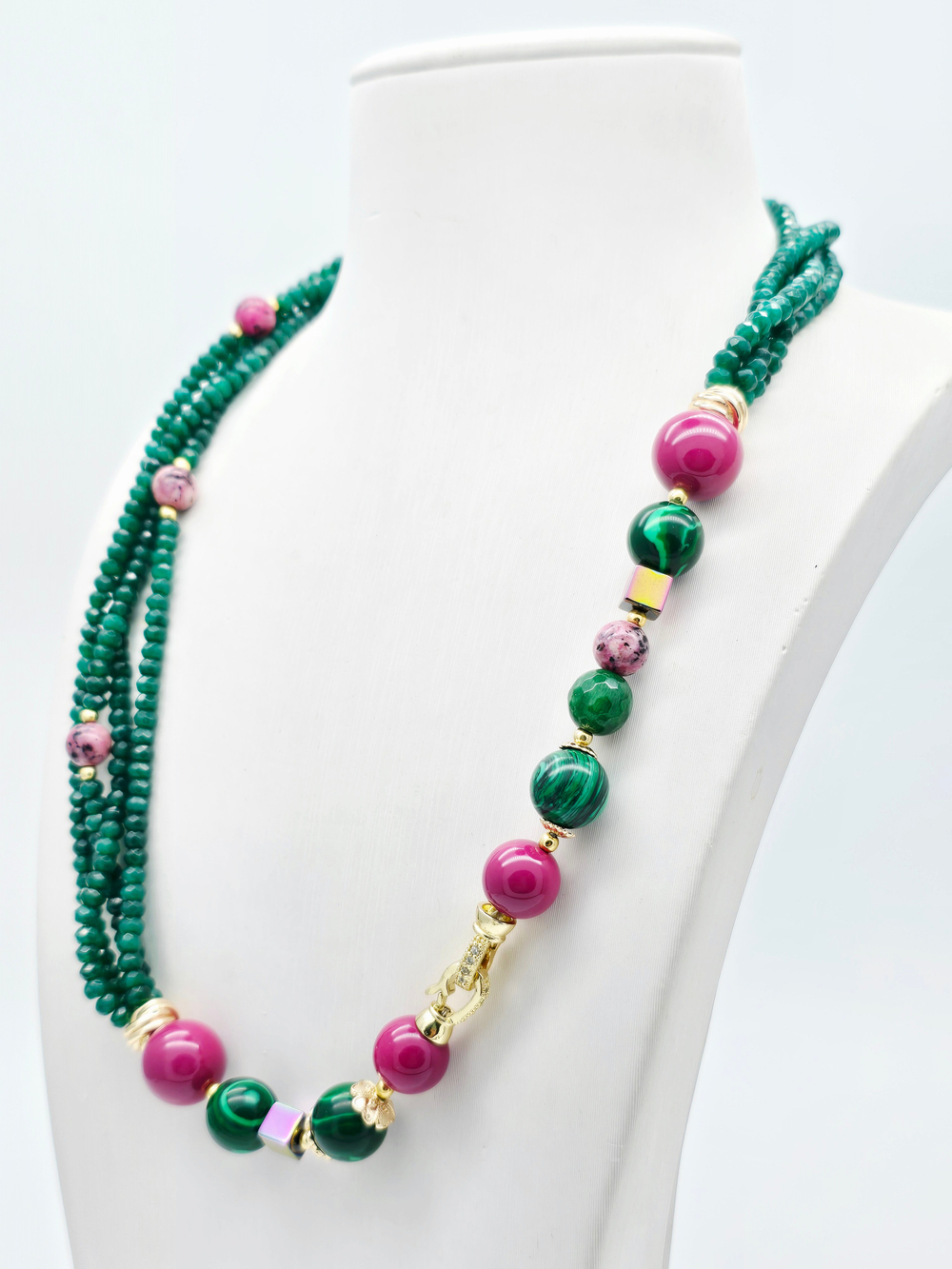 91004384 Колье Роман с камнем