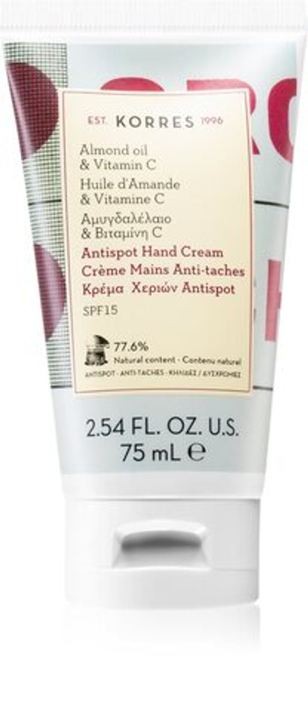 Korres Almond Oil & Vitamin C - крем для рук от пигментных пятен SPF 15 /   75  ml  / GTIN 5203069044991
