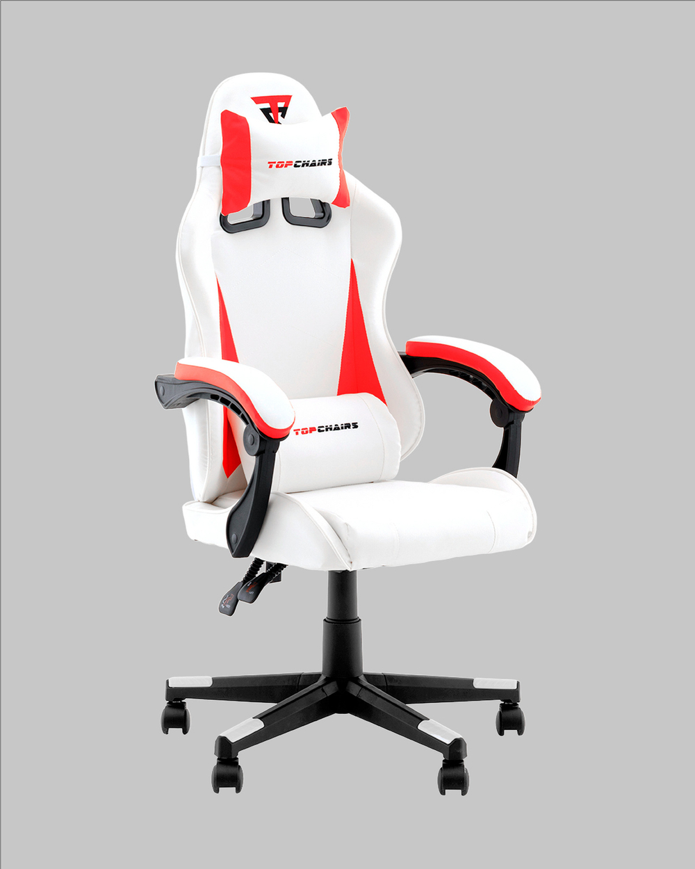 Кресло спортивное TopChairs Phantom бело-красный