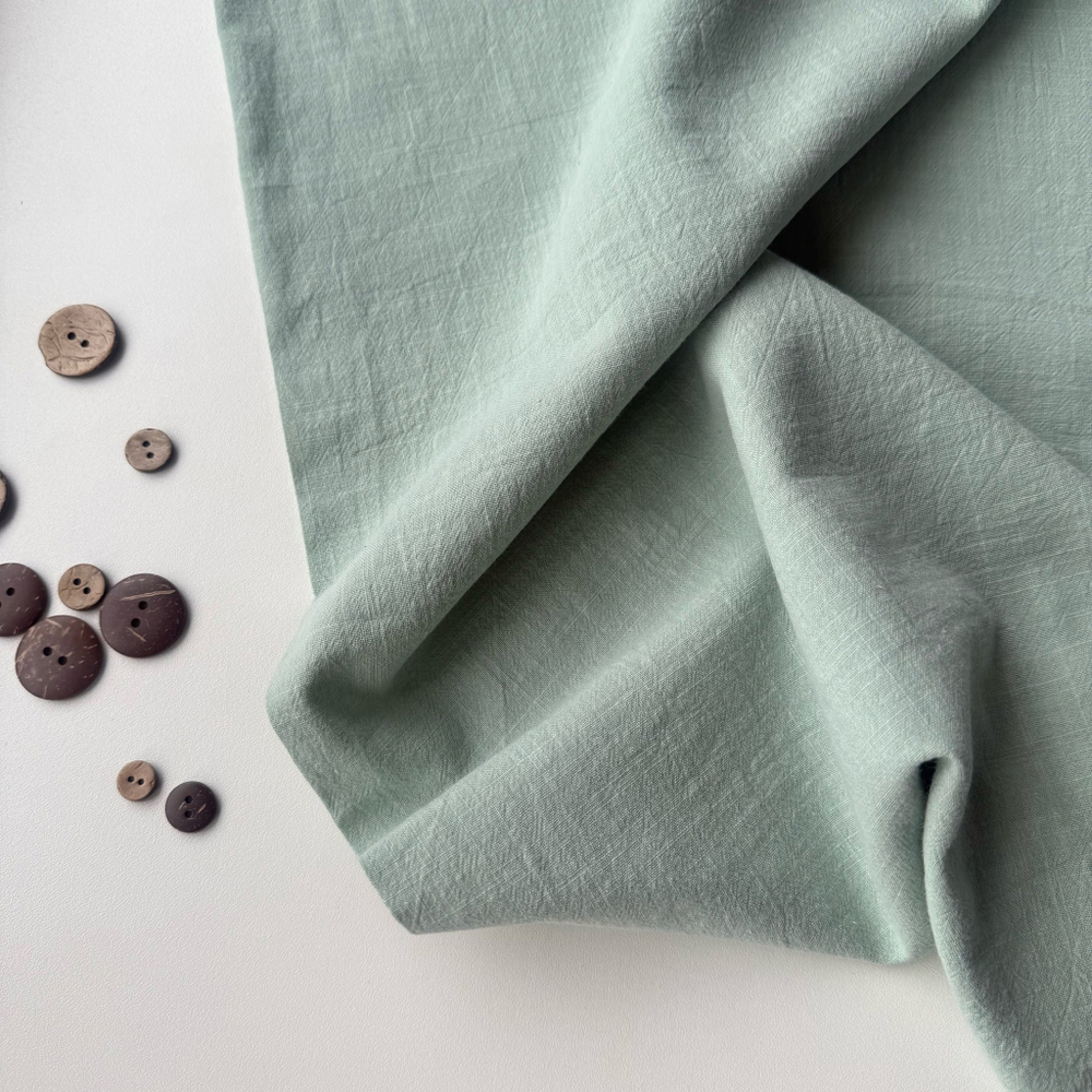 Хлопок "под Лён" Мятный