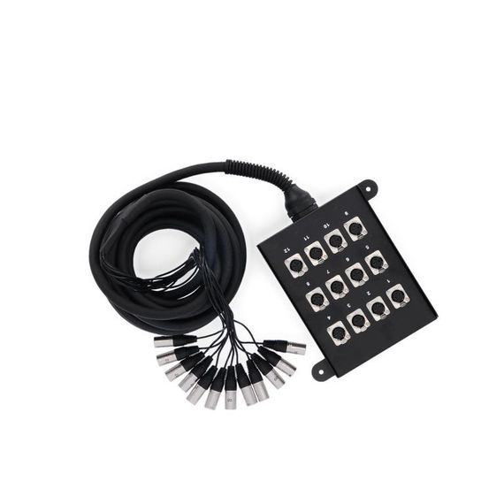 Adam Hall K 12 C 10 - мультикор со стейдж-боксом, 12 x XLR возврат, 12 x 0.314 мм2, 10 м