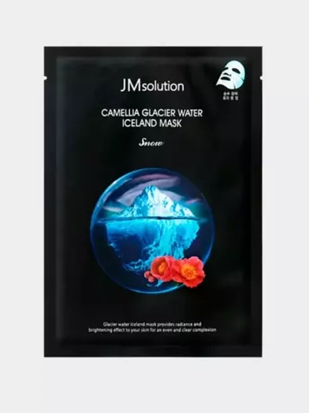 JMsolution Маска тканевая с камелей и водой ледников Исландии - Camellia glacier water Iceland, 30мл, шт