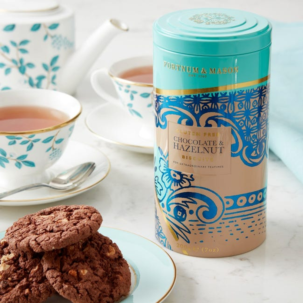 Fortnum&Mason Безглютеновое и веганское печенье Piccadilly с шоколадом и фундуком, 200 г