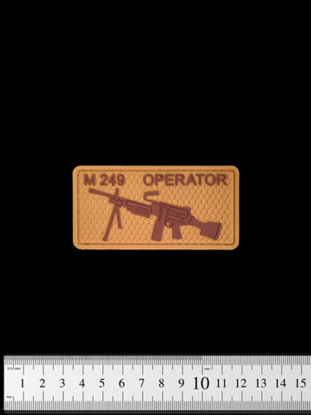 Шеврон M249 Operator PVC. Койот