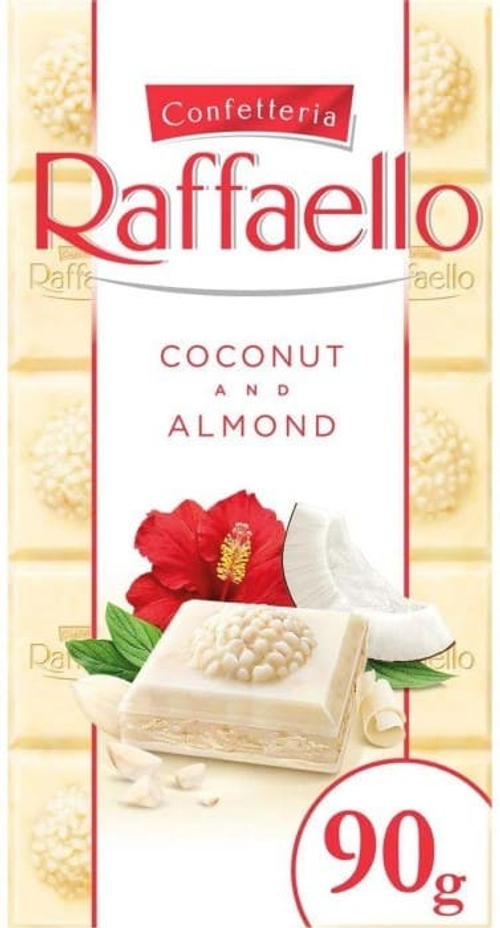 Шоколад Raffaello белый с кокосовой стружкой и миндалём 90 гр