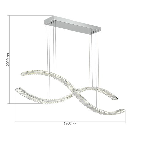 SL6206.103.50 Светильник подвесной ST-Luce Хром/Прозрачный LED 1*50W 3000K ACENO