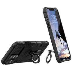 Чехол с поддержкой беспроводной зарядки от Nillkin CamShield Armor Pro Magnetic для iPhone 13 Pro Max, с поворотным кольцом и защитной шторкой для камеры