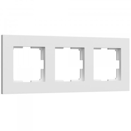 Рамка на 3 поста Slab (белый матовый)