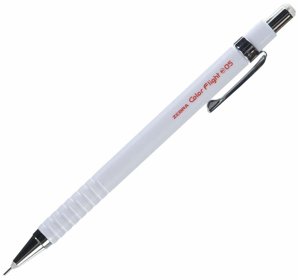 Чертёжный карандаш 0,5 мм Zebra Color Flight белый