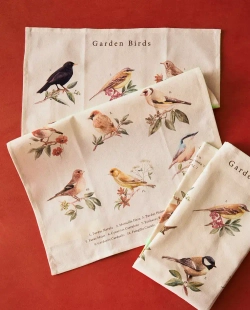 ZARA HOME ХЛОПКОВОЕ КУХОННОЕ ПОЛОТЕНЦЕ С ПРИНТОМ (НАБОР ИЗ 2 ШТ.), ЭКРЮ