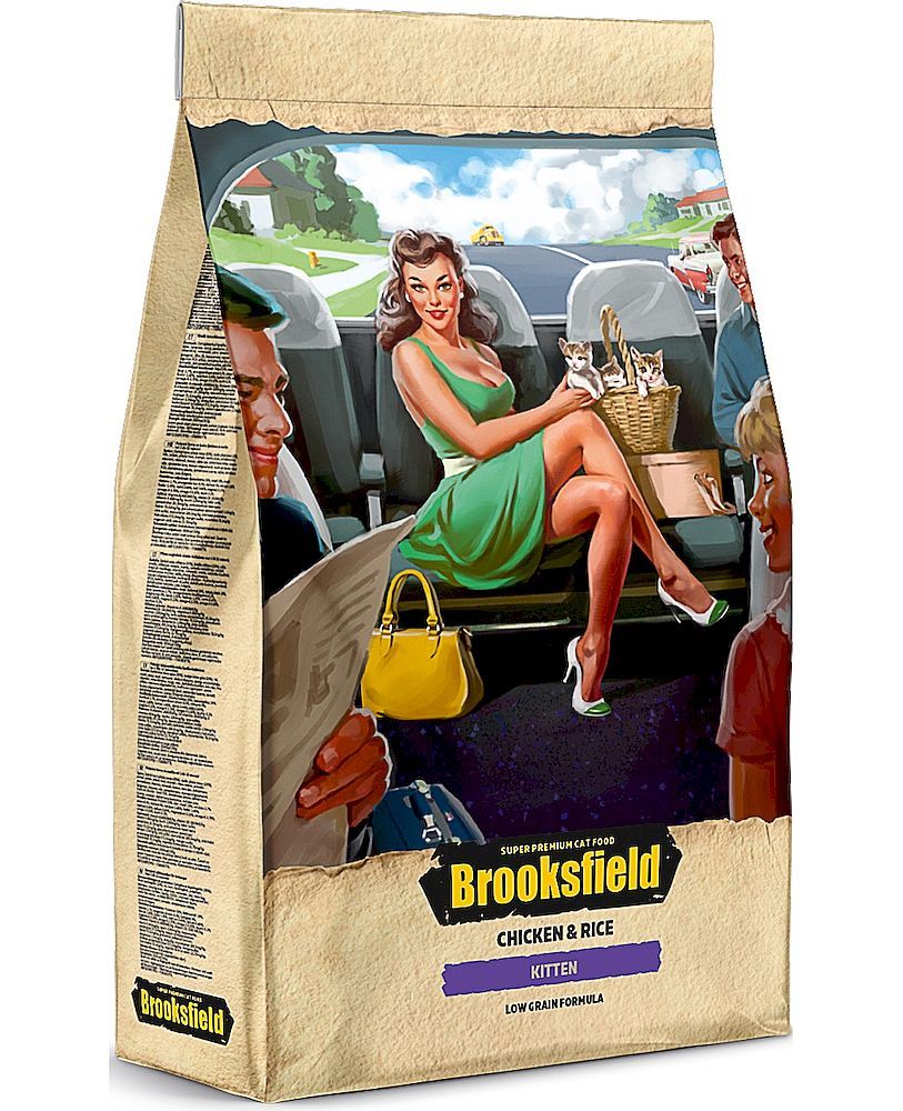 Сухой корм BROOKSFIELD Kitten для котят с курицей и рисом 400г Сухой корм BROOKSFIELD Kitten для котят с курицей и рисом 400г