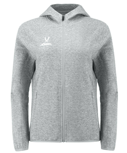 Худи на молнии женское ESSENTIAL Athlete Hooded FZ Jacket W, серый