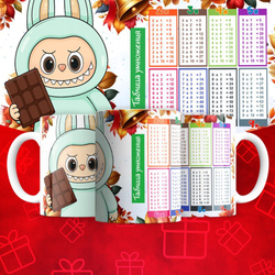 Лабубу с таблицей умножения