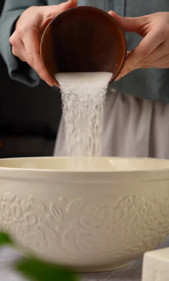 Миска для смешивания birds of paradise, 4,2 л, кремовая