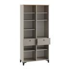 Модульная стенка в гостиную Дуб крафт золото/Серый 240х41х210 см